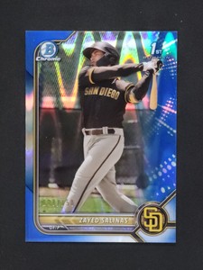 2022 Bowman Chrome ZAYED SALINAS #BCP-122 1st Bowman Blue Refractor /150 Padres 