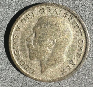 1924 GREAT BRITAIN 6 PENCE — Vintage SILVER Coin - Picture 1 of 4