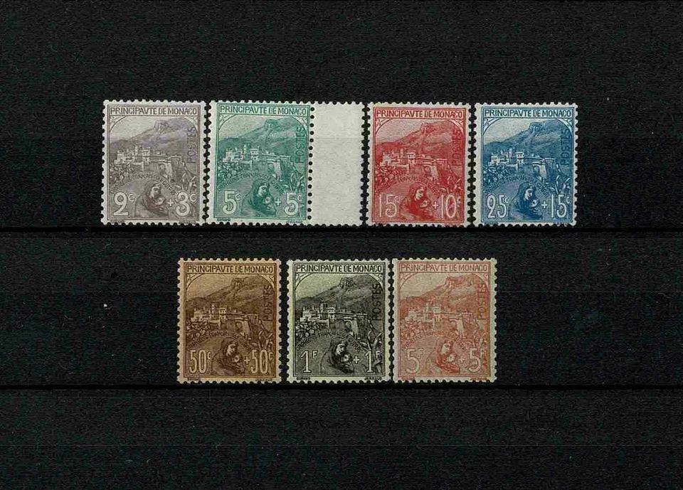 MONACO STAMP YVERT 27 / 33 " WAR ORPHANS 1917 COMPETE SET " MNH VVF V277 - Image 1 of 1