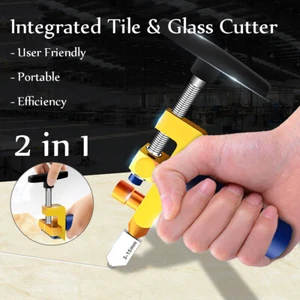 2 in 1 Manual Tile Glass Cutter Mirrors Ceramic Tile Cutting Handheld Tools - Picture 1 of 9