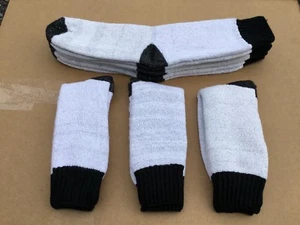 Calze uomo lana merino taglia large biancastre nuove senza etichette con nero 6 paia - Foto 1 di 2