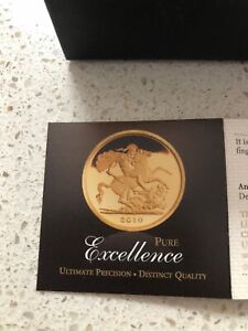 Full PROOF 2010 Gold sovereign U/K boxed with certificate