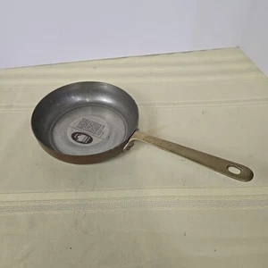 Vintage Cobre Copper Coat Cooking Sauce Frying Pan Skillet Brass Handle Chile - Picture 1 of 5