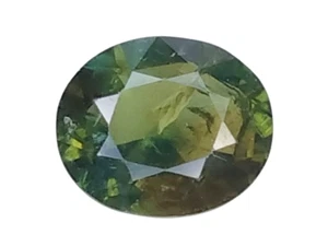 1.66CTS  Oval shape green Natural unheated sapphire loose gemstones See video - Picture 1 of 3