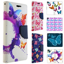 Mobile phone bag for Sony Xperia flip cover protection case wallet butterflies