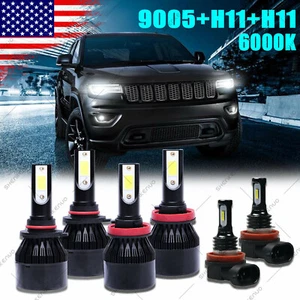 For Jeep Grand Cherokee 2014-2018 Combo LED Headlights+Fog Light Bulbs Kit 6000K - Bild 1 von 12