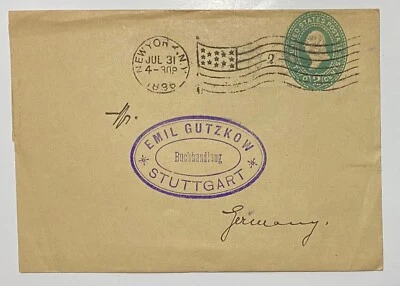 1896 TRANSATLANTIC COVER New York STAMP DEALER to STUTTGART - Image 1 of 2