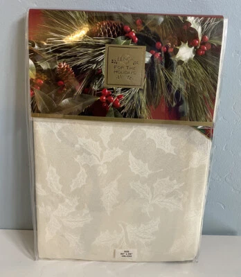 NEW Lenox Holiday Nouveau - Size 60" x 84" OBLONG Christmas Holiday Tablecloth - Image 1 of 4