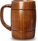 18 Oz Large Wooden Beer Mug Best Wood Drinking Cup Wooden Tankard Beer Glass Ste
