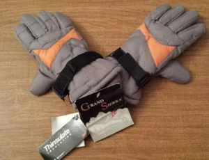 Thinsulate gloves insulation 40 gram Grand Sierra Water Resist Gloves Gray Small - Picture 1 of 4
