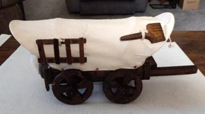 Covered Wagon Wood Wheels Collectible - Picture 1 of 3