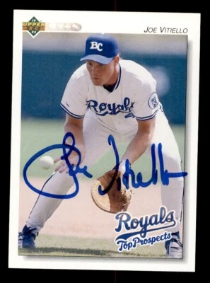 SIGNED 1992 UPPER DECK MINORS #309 JOE VITIELLO AUTOGRAPH KANSAS CITY ROYALS - Image 1 of 2