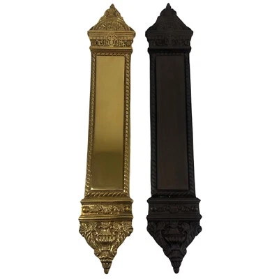 Solid Brass Fan Push Plate for Commercial Doors - Image 1 of 4