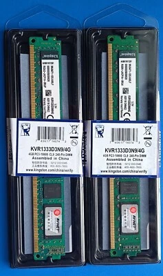 2 x 4 GB (8 GB)  DDR3 1333 MHz  memorie RAM KINGSTON - DIMM PC3 DESKTOP - Immagine 1 di 4