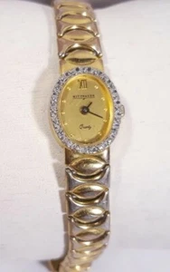 Women Wittnauer Swiss Watch Fs0467 Diamond Acc Gold Tone Bracelet Band Vintage - Picture 1 of 12