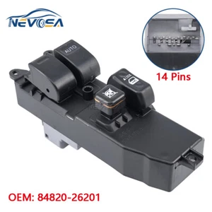 Interruptor de control de ventana eléctrica derecha para Toyota Hiace 1995-2012 84820-26201 - Imagen 1 de 6