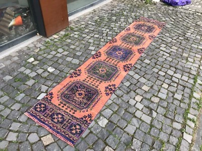 土耳其古董地毯波西米亚小地毯Oushak地毯复古地毯手工羊毛地毯 — 第 1/4 张图片