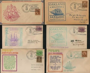 USS Frigate Constitution - 15 Covers - Ship Cancels - California - Picture 1 of 3