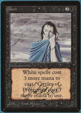 Gloom Beta HEAVILY PLD Black Uncommon MAGIC GATHERING CARD (ID# 239035) ABUGames