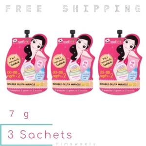3 Sachets X 7 g Nami Double Gluta Miracle BB CC Cream Cover Blemishes Nourish - Picture 1 of 12