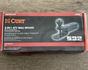 Curt 45009 3-in-1 ATV Ball Mount 2in Ball 5/8in Ball Hole for 2in Receiver Shank - Picture 1 of 2