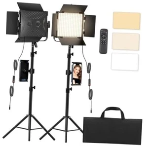 Photography Video Lighting Kit, Upgraded Bi-Color LED Video Studio Lights 1 - Picture 1 of 7