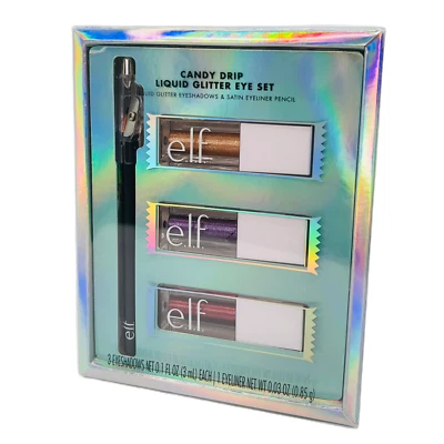 4 Piece E.L.F. Holiday Candy Drip Liquid Glitter Eye Set New NIB Free Shipping - Image 1 of 2