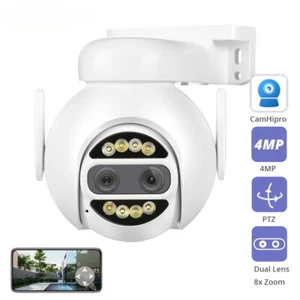 Dual Len 4MP 2MP WiFi IP Camera PTZ 2.8mm 8mm 8x Digital Zoom Surveillance Video - Picture 1 of 27
