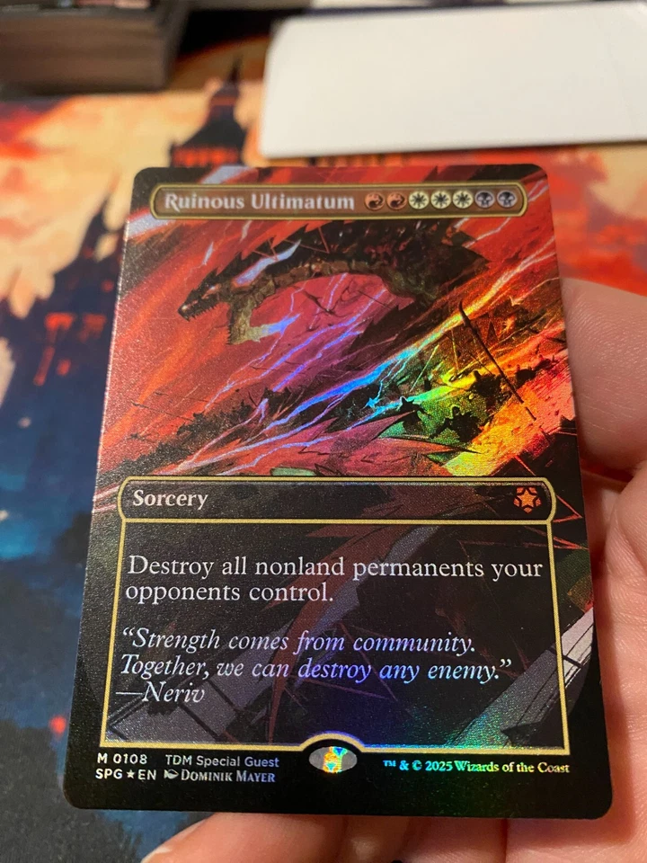 MTG Tarkir Dragonstorm Ruinous Ultimatum Special Guest Borderless Foil - Image 1 of 1