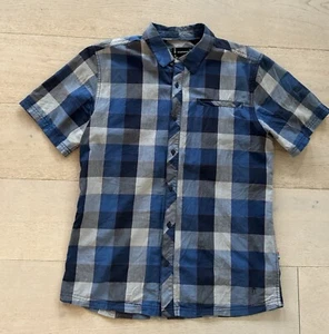 Smartwool Shirt Mens M Short Sleeve Pockets Button Outdoors Plaid Merino Wool - Picture 1 of 6