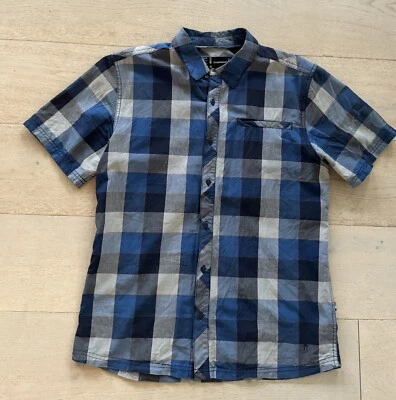 Smartwool Shirt Mens M Short Sleeve Pockets Button  Outdoors Plaid Merino Wool - Image 1 of 4