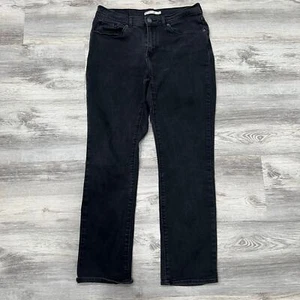 Levi's Women's Straight Stretch Mid Rise Easy Fit Straight Leg Jeans Black - Picture 1 of 11