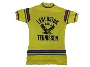 Vintage Legerstok Achel Teunissen World Champion Cycling Bicycle Jersey-Sz. 3 - Picture 1 of 5