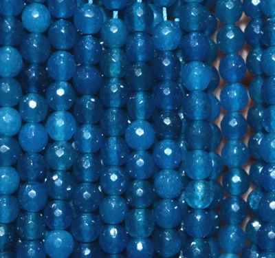 Venta al por mayor 6 mm Facetado Tinta Azul Apatita Piedras Preciosas Redondas Cuentas Sueltas 15 pulgadas Foto 1 de 4