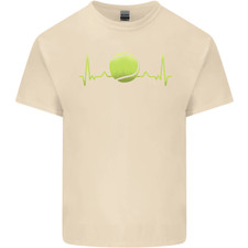 Tennis Player ECG Pulse Mens Cotton T-Shirt Tee Top