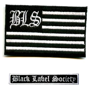 BLACK LABEL SOCIETY ROCK & POP NEW ZAKK WYLDE BLS FLAG iron/sew-on 2-PC SET - Picture 1 of 4