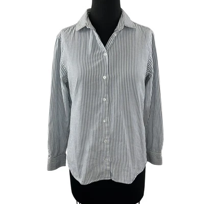 Camisa Weekend Max Mara Azul Blanco Rayas Cuello Manga Larga Formal Abotonada Foto 1 de 4