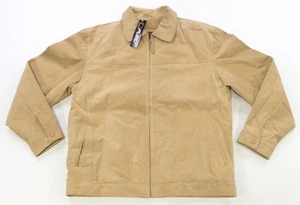 Rare VTG FUBU The Collection Cinca XC11 Suede Leather Jacket 2000s Tan W/ Tags M - Picture 1 of 15