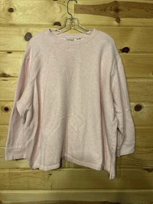 Pulôver feminino Classic Elements urze rosa manga longa mistura de algodão 24/26W - Imagem 1 de 4