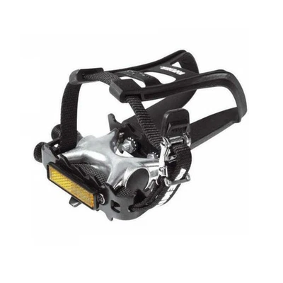 Bike Pedals Toe Clips & Straps 9/16 Inch Mountain Hybrid Road City Cycles - Image 1 of 4