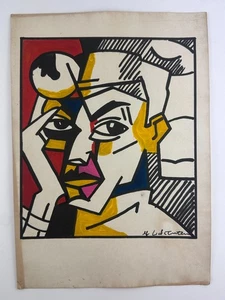 ROY LICHTENSTEIN COA art painting original drawing vintage paper signed stamped - Picture 1 of 3