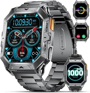 FEELNEVER Large Military Smart Watch for Men(1000mAh Battery), 2.13''... - Picture 1 of 7