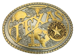 Montana Silversmiths Western Belt Buckle Oval Texas 60811TXP2 - Picture 1 of 2