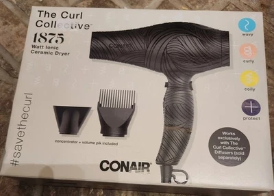 Secador de pelo iónico de cerámica Conair The Curl Collective - negro (modelo NPTCCD01). Foto 1 de 4