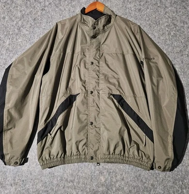 Chaqueta de lluvia impermeable para golf DryJoys By Footjoy para hombre L tostada/marrón negra cremallera completa Foto 1 de 4