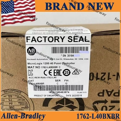 NEW PLC 1762-L40BXBR MicroLogix 1200 40 Point Controller 1762L40BXBR NEW - Image 1 of 4