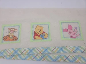 Disney Winnie Pooh Baby Security Blanket Plaid Trim Tigger Piglet Lovey EUC - Picture 1 of 8