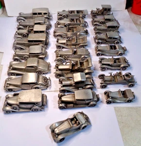 Vintage Danbury Mint PEWTER CLASSIC CARS - collection of 25 models (list below) - Picture 1 of 9
