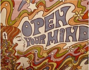 Open Your Mind Psychedelic Flower Power Hippie Wall Hanging Tapestry 8' x 7' New - Picture 1 of 1