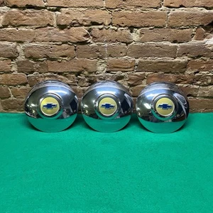 NOS Original 1949-50 Chevrolet Dog Dish Center Caps Hubcaps - Picture 1 of 24